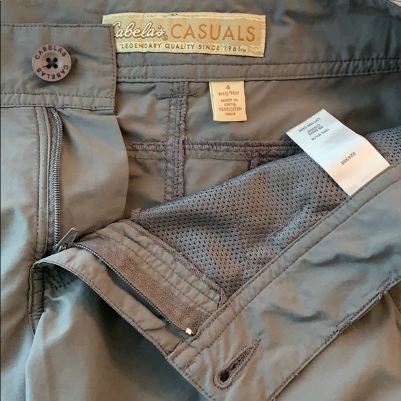 Cabela’s Casuals Gray Nylon Cargo Shorts Women's Size: Size 4 - Picture 4 of 9
